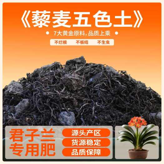 君子兰专用藜麦五色土天然原料藜麦松针葵花籽豆粕菌种兰科通用土