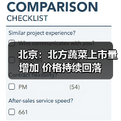 北京：北方蔬菜上市量增加 价格持续回落（图1）