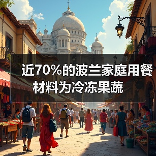 近70%的波兰家庭用餐材料为冷冻果蔬（图3）