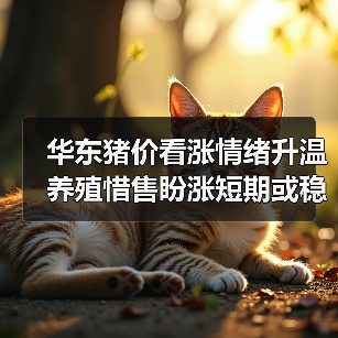 华东猪价看涨情绪升温 养殖惜售盼涨短期或稳中有升（图4）