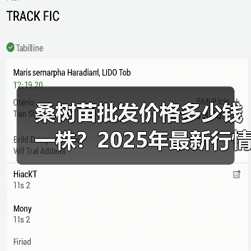 桑树苗批发价格多少钱一株？2025年最新行情解析（图1）